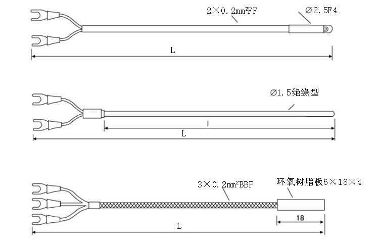 電機(jī)線圈繞組用熱電偶（阻）產(chǎn)品結(jié)構(gòu)